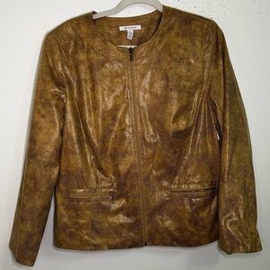 JM Collection faux leather jacket